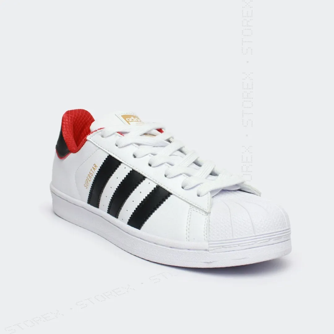 adidas Superstar Black White Red