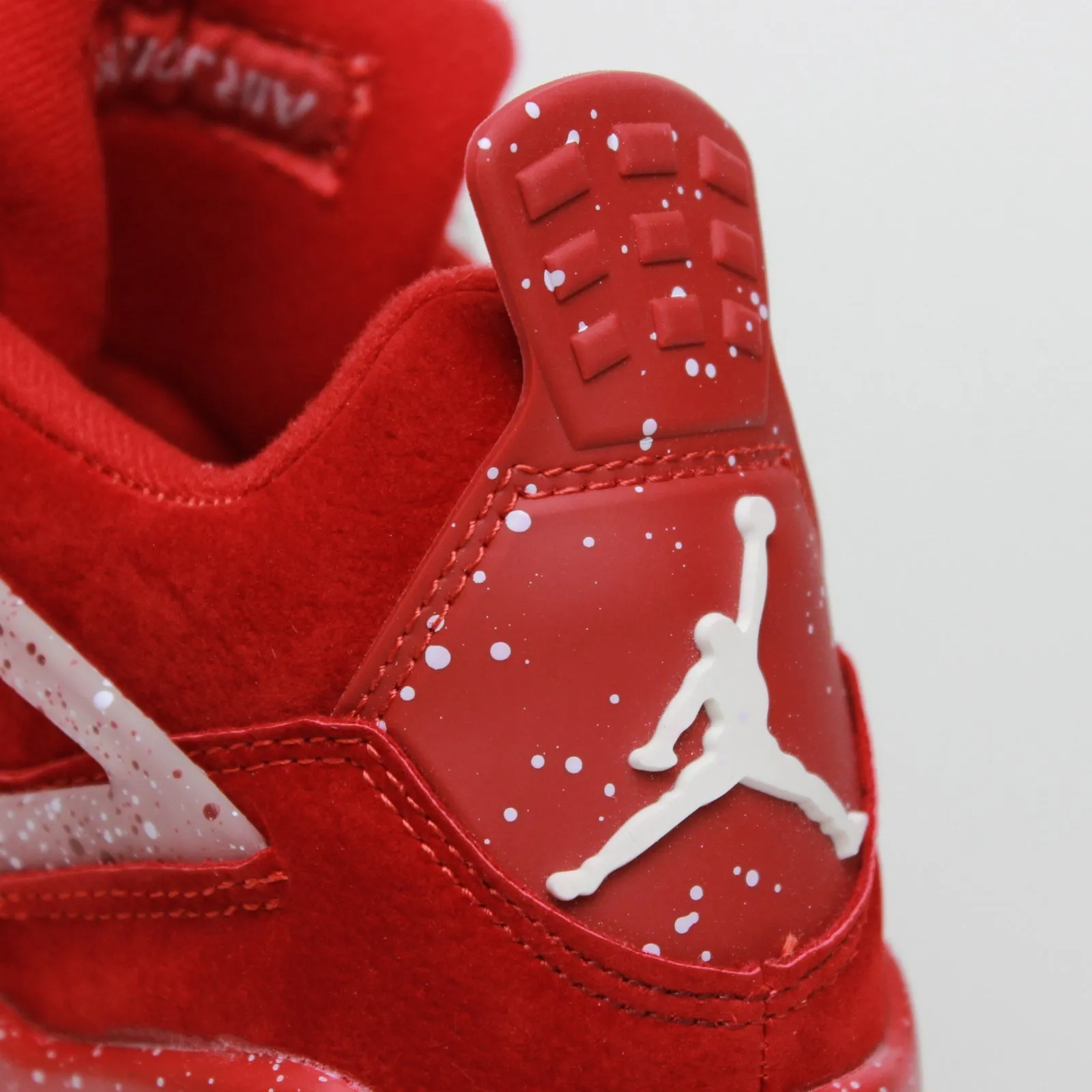 Jordan 4 All Red Suede