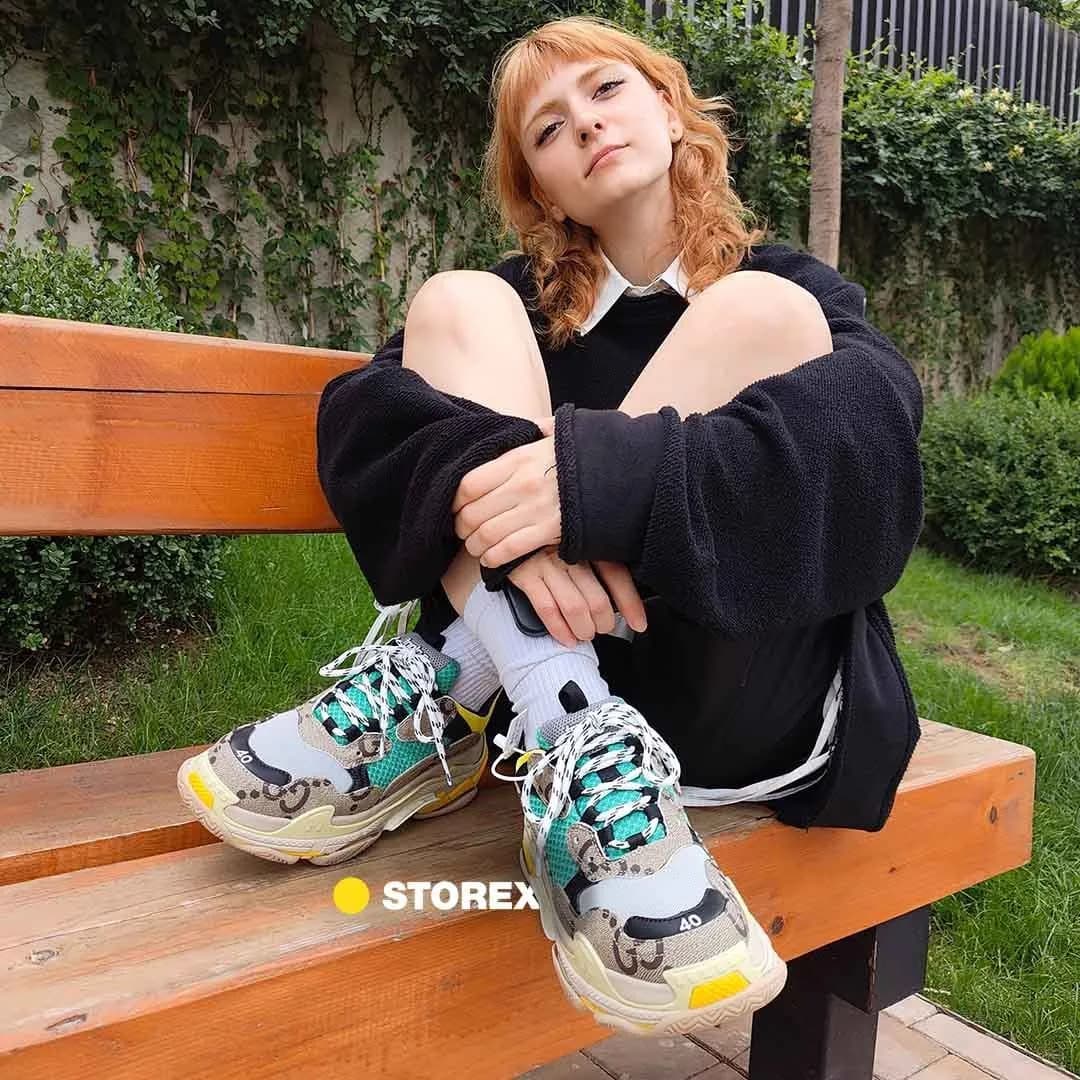 BALENCIAGA x GUCCI Green Beige