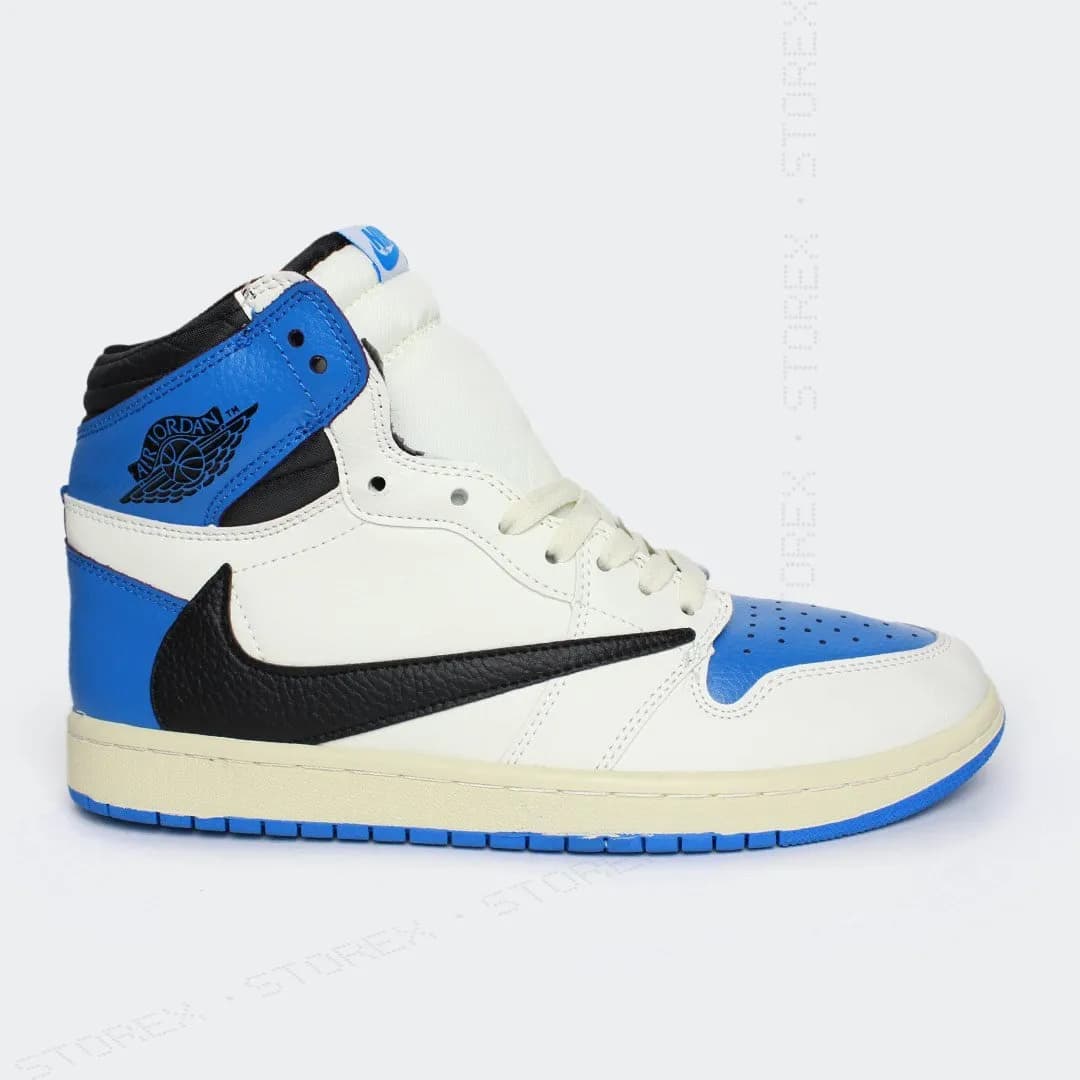 Jordan 1 High Fragment Blue White x Travis Scott
