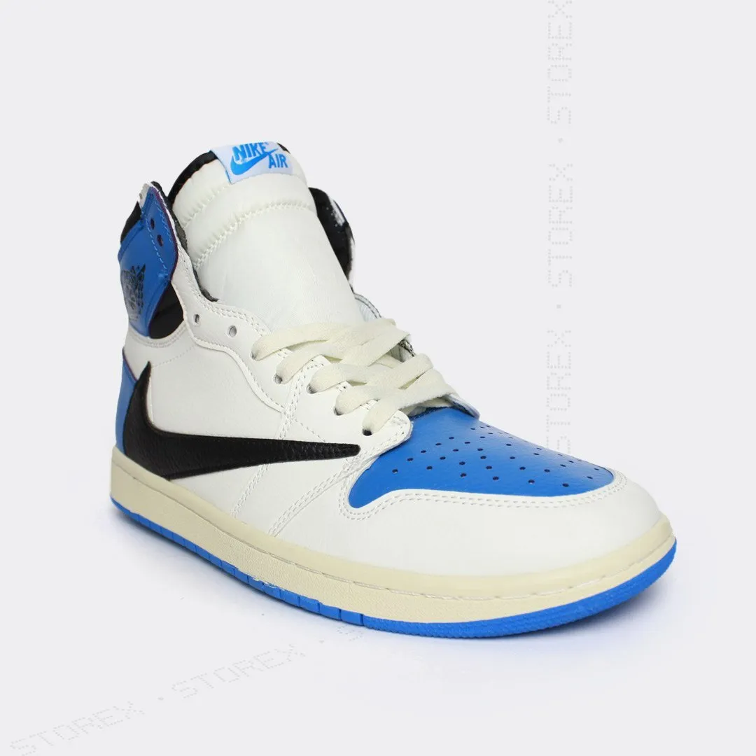 Jordan 1 High Fragment Blue White x Travis Scott