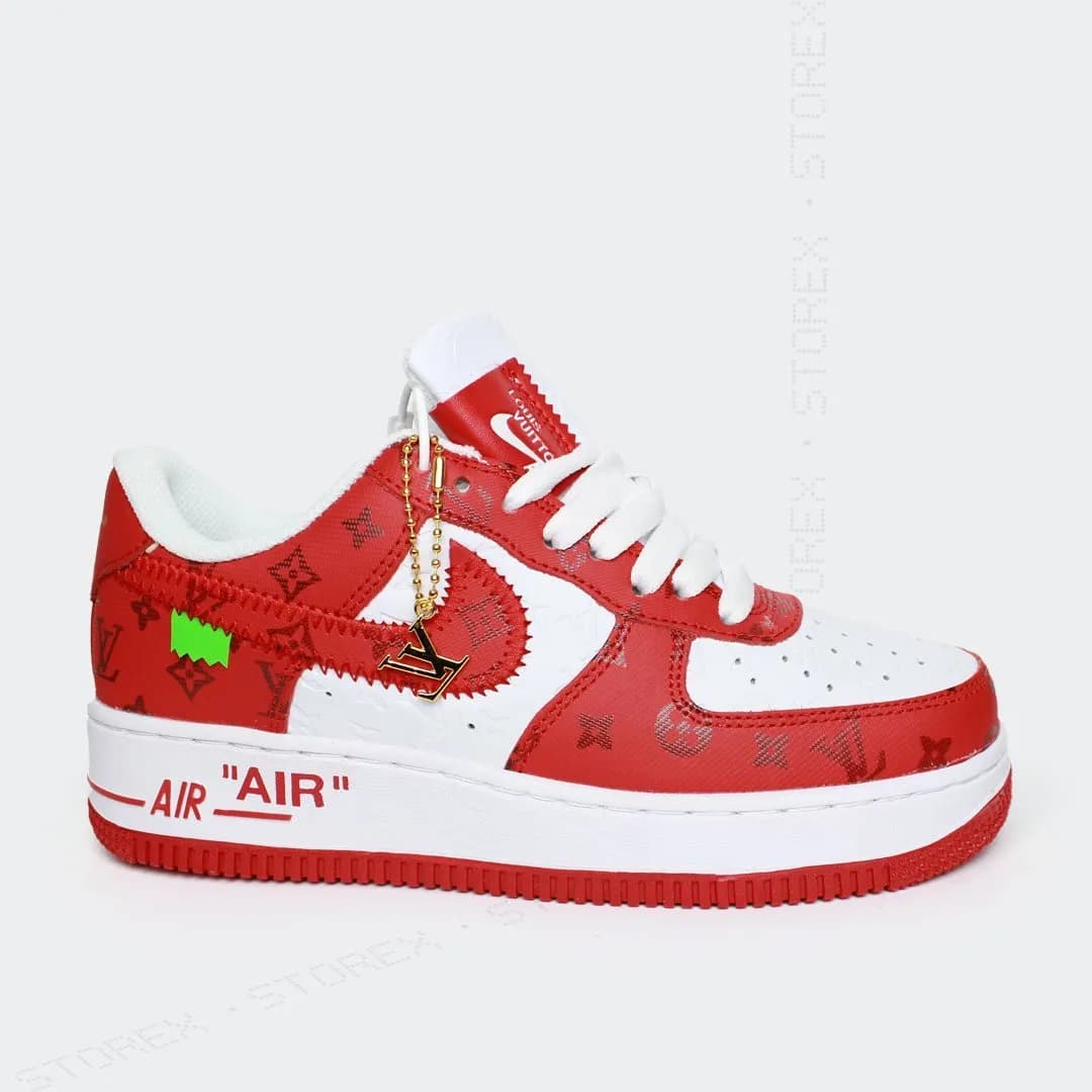 Nike Air Force 1 x Louis Vuitton Red