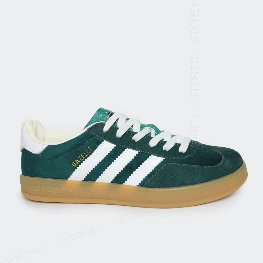 adidas x Gucci Gazelle Green White