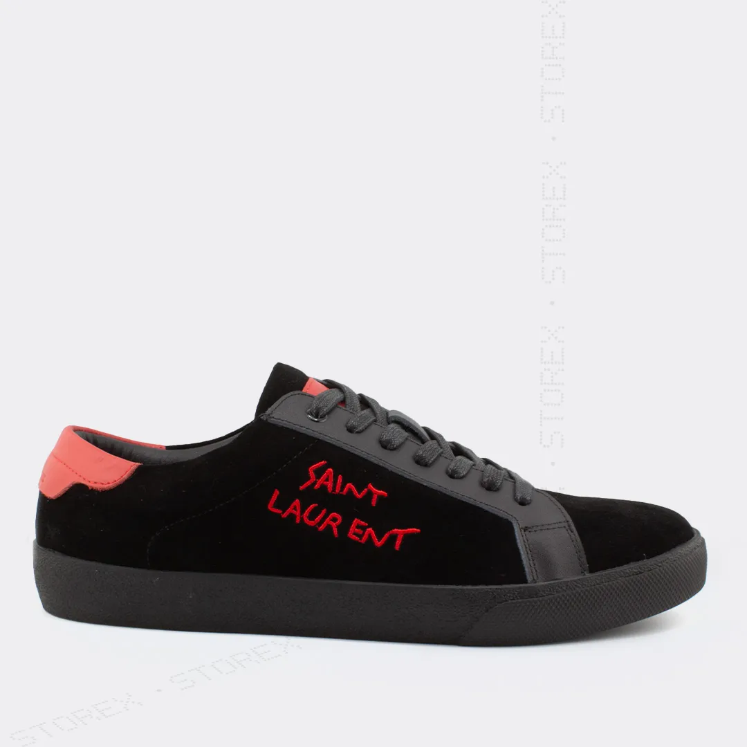Saint Laurent Suede Black/Red