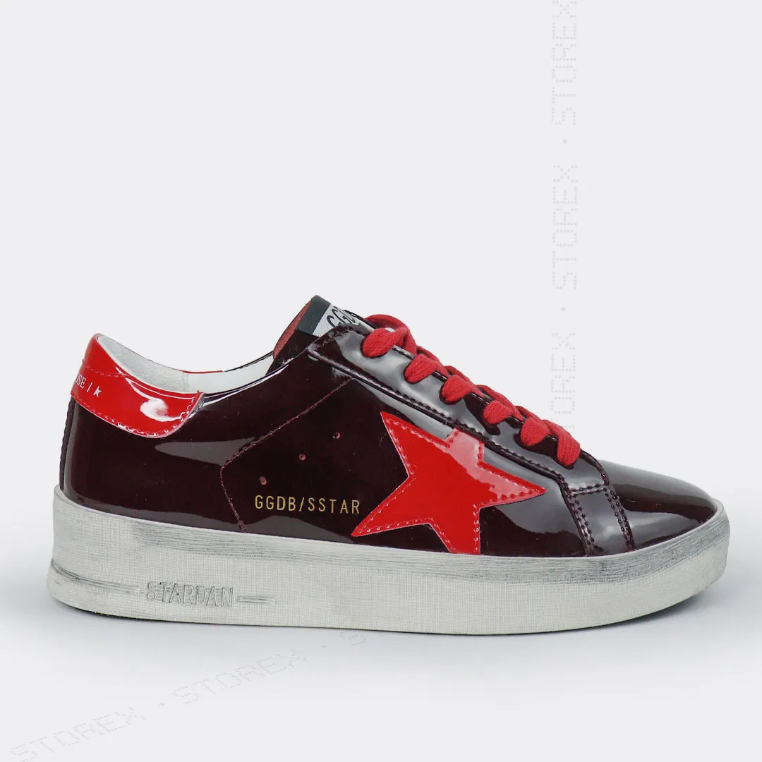 Golden Goose ★ Stardan Glossy Burgundy Red