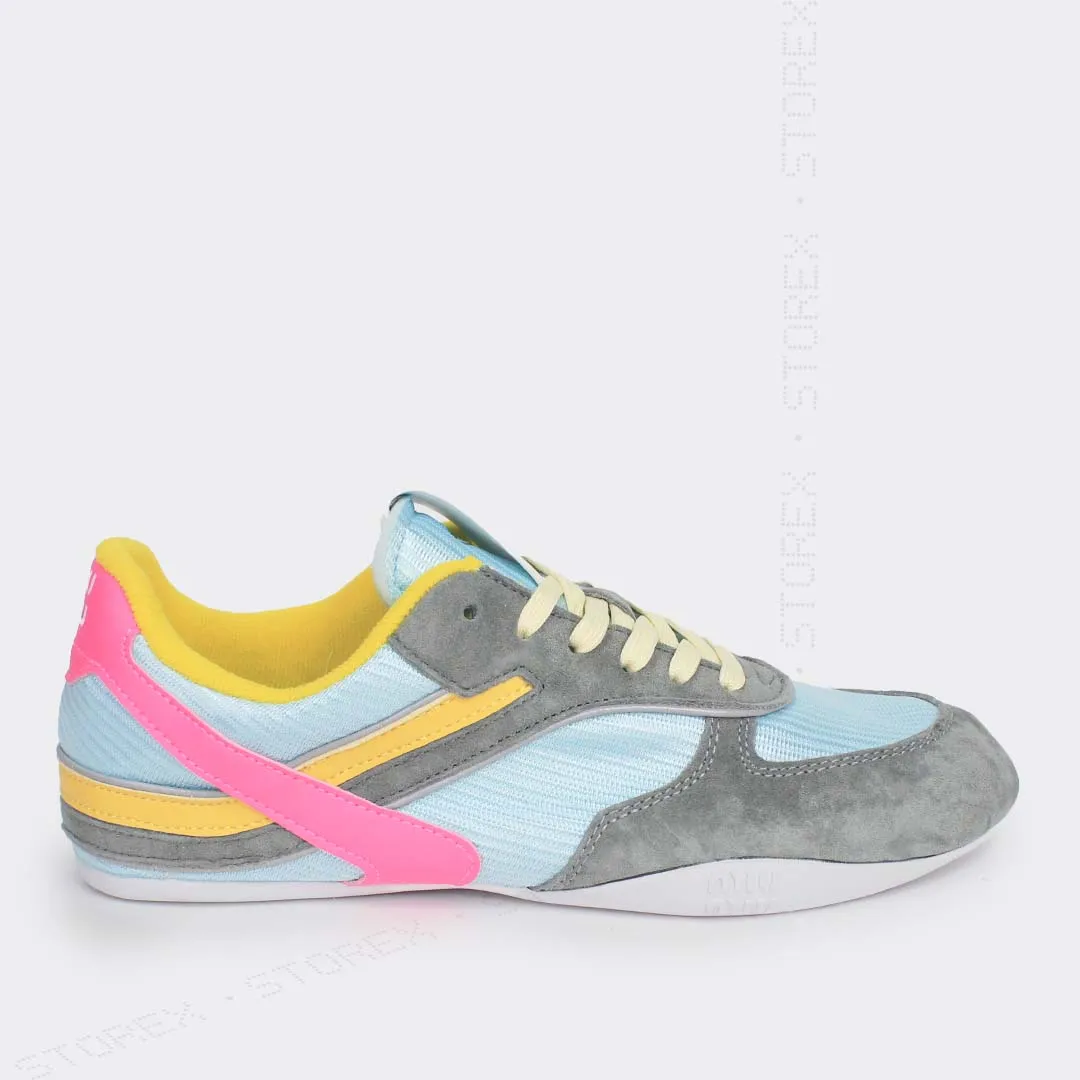 Miu Miu Gymnasium Sneakers Grey/Pink/Yellow