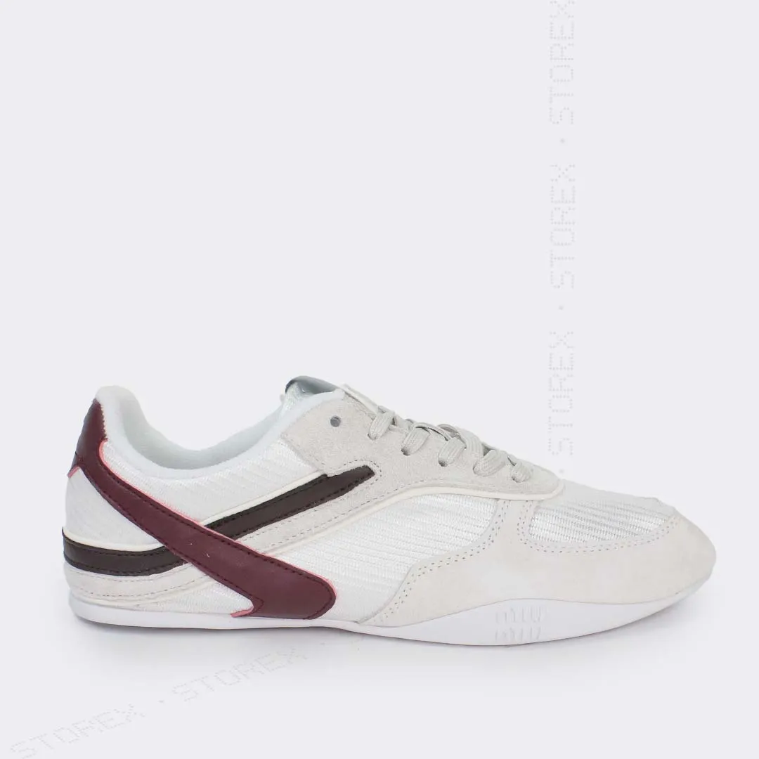 Miu Miu Gymnasium Sneakers White/Burgundy