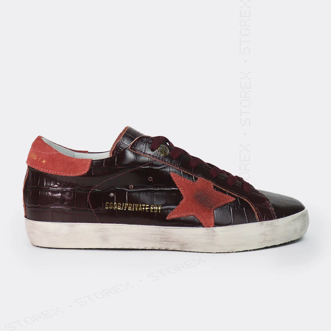 Golden Goose ★ Superstar Burgundy Red