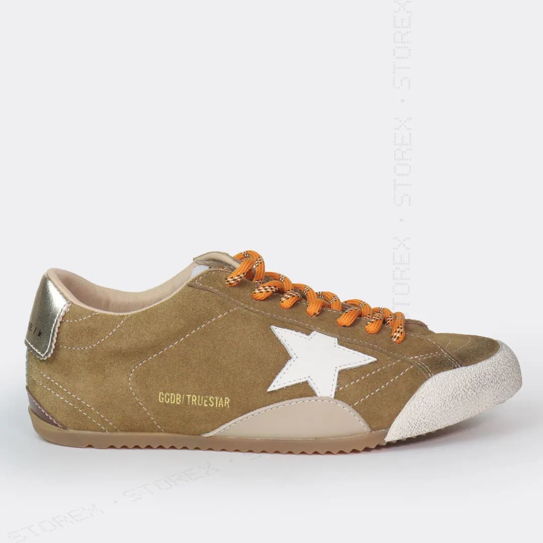 Golden Goose True Star Tobacco-Colored Suede