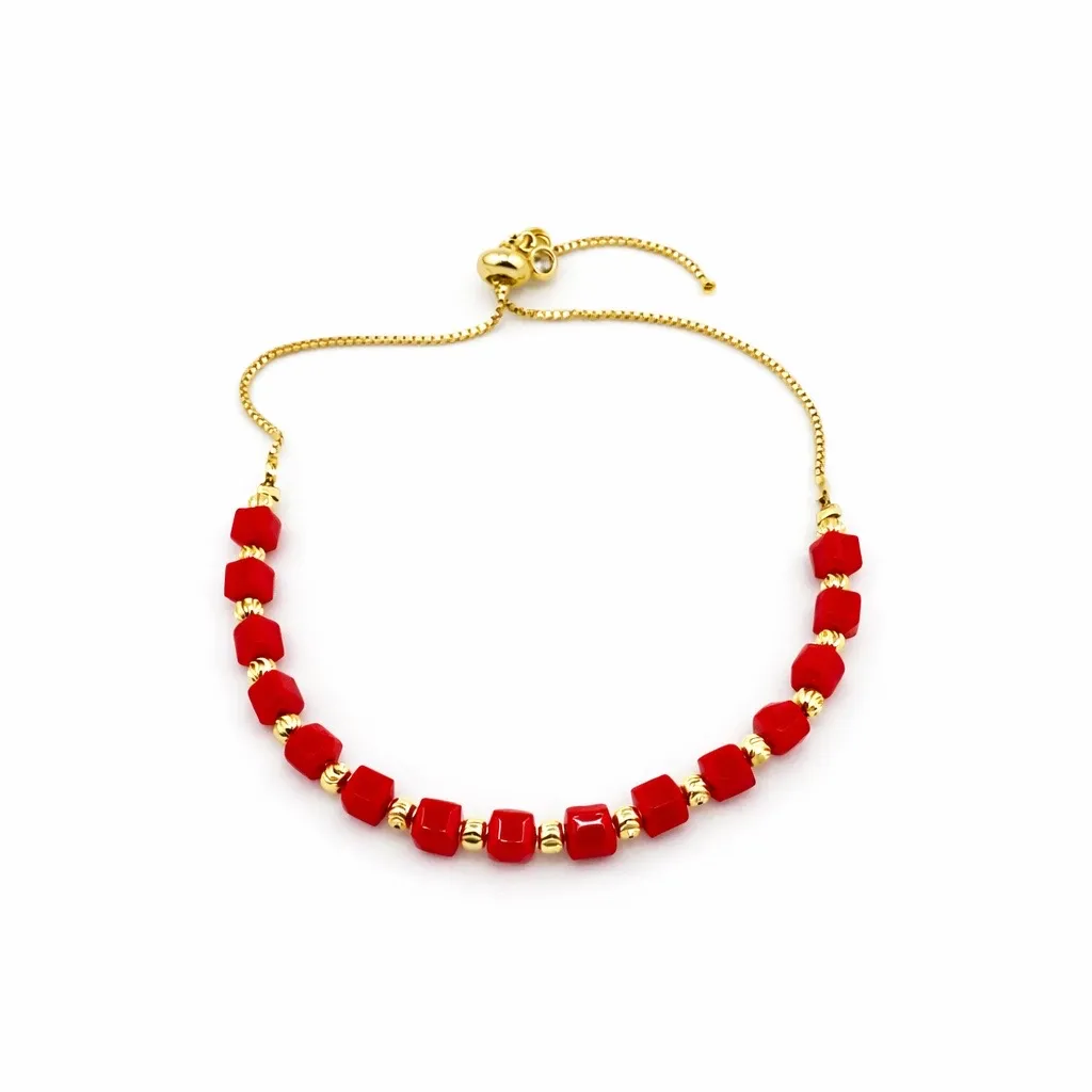 Ruby Cube Bracelet