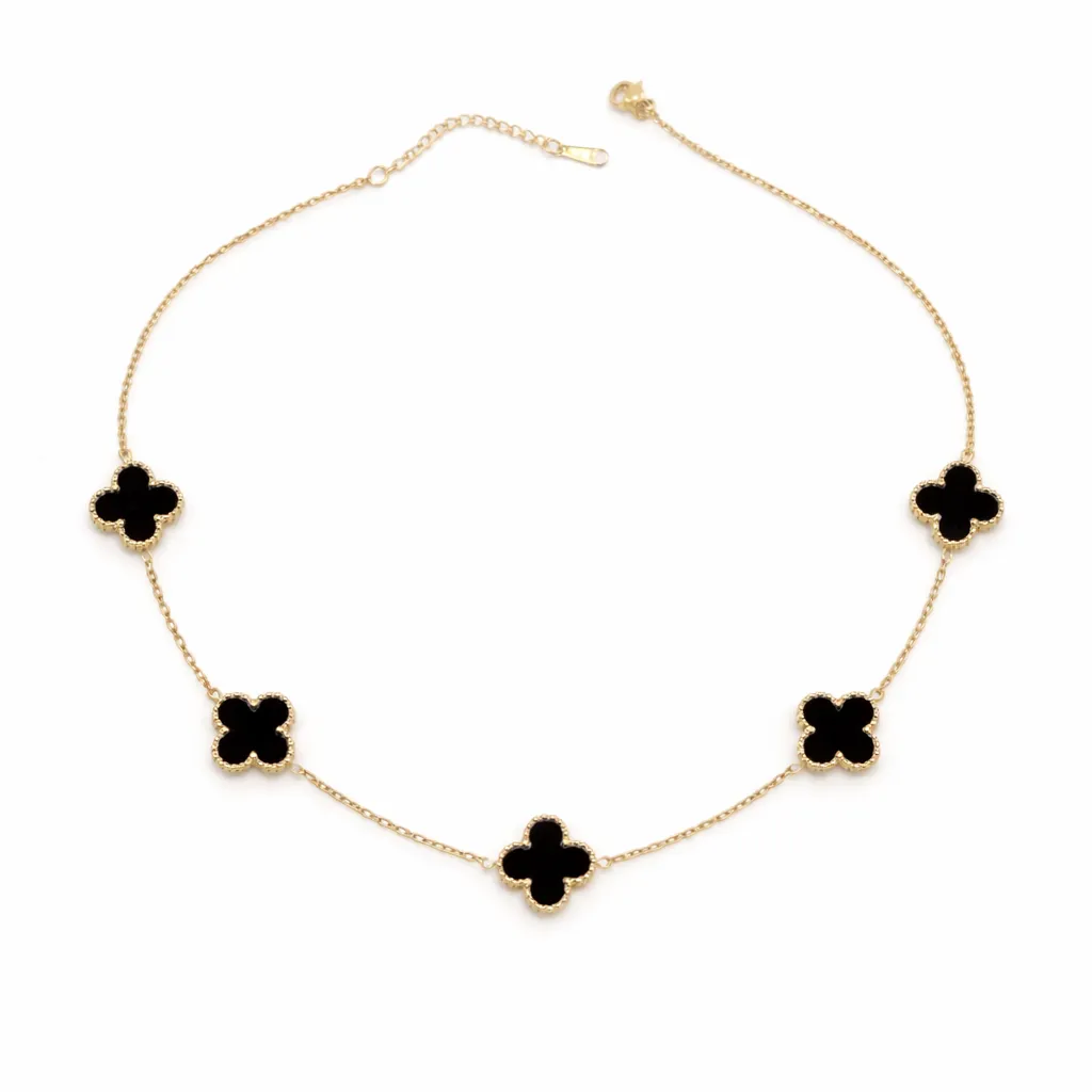 Noir Clover Necklace